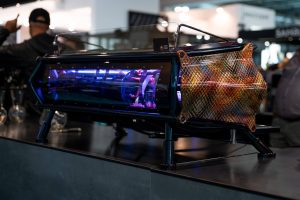 Sanremo Cafe Racer 3 groups Commercial Espresso Machine Naked Edition, rear view