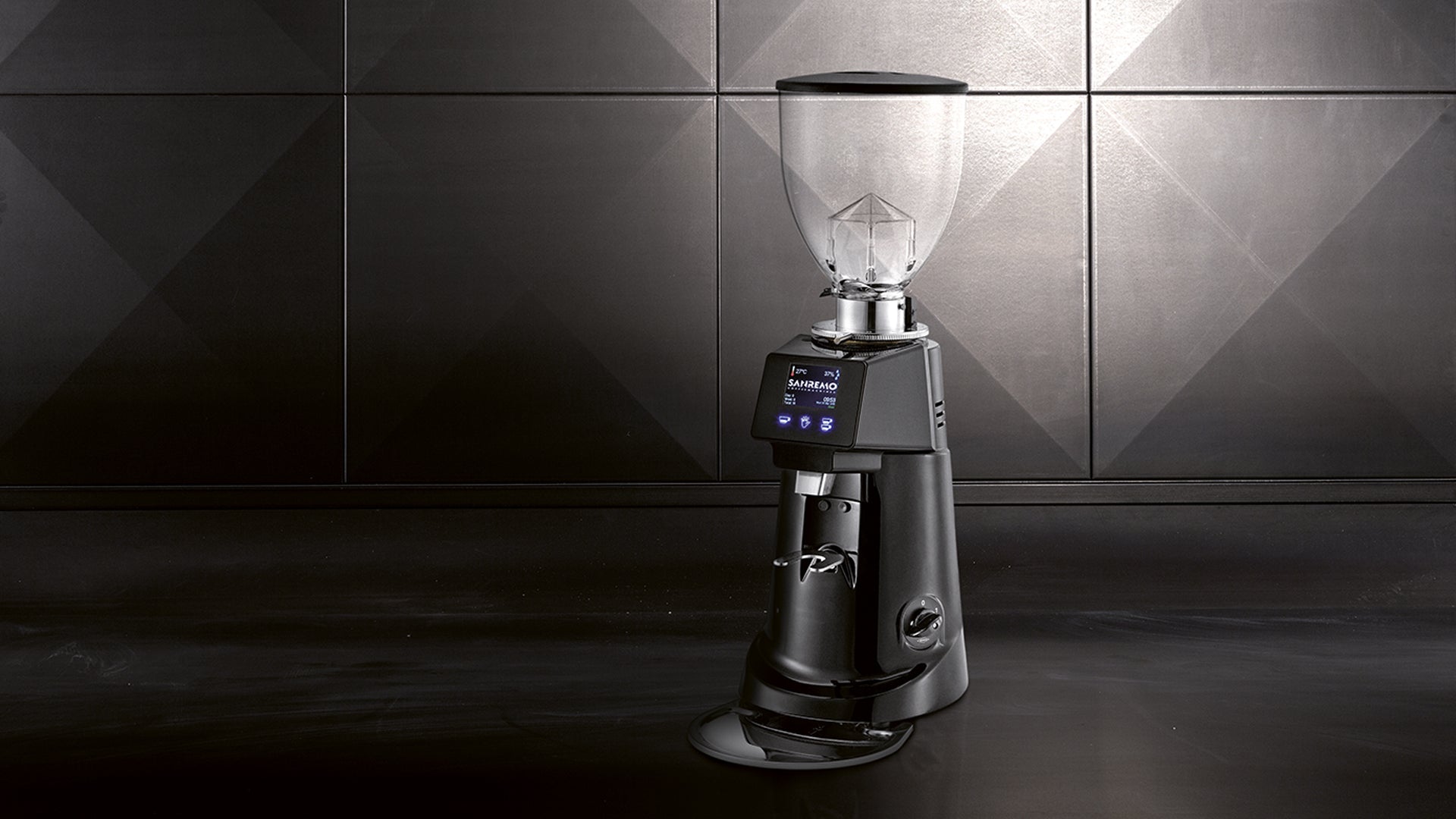 Sanremo professional espresso grinder with digital display for high-performance coffee grinding in commercial settings