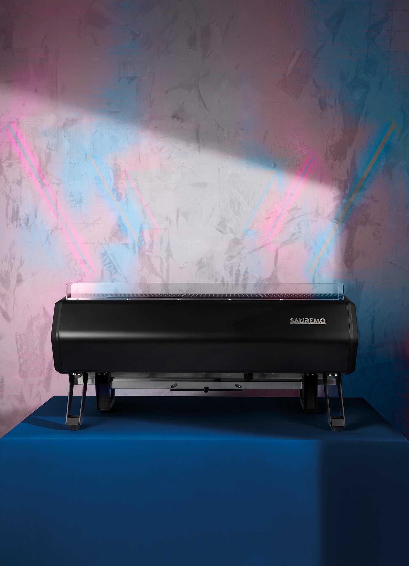 Sanremo D8 3 Group black espresso machine rear view