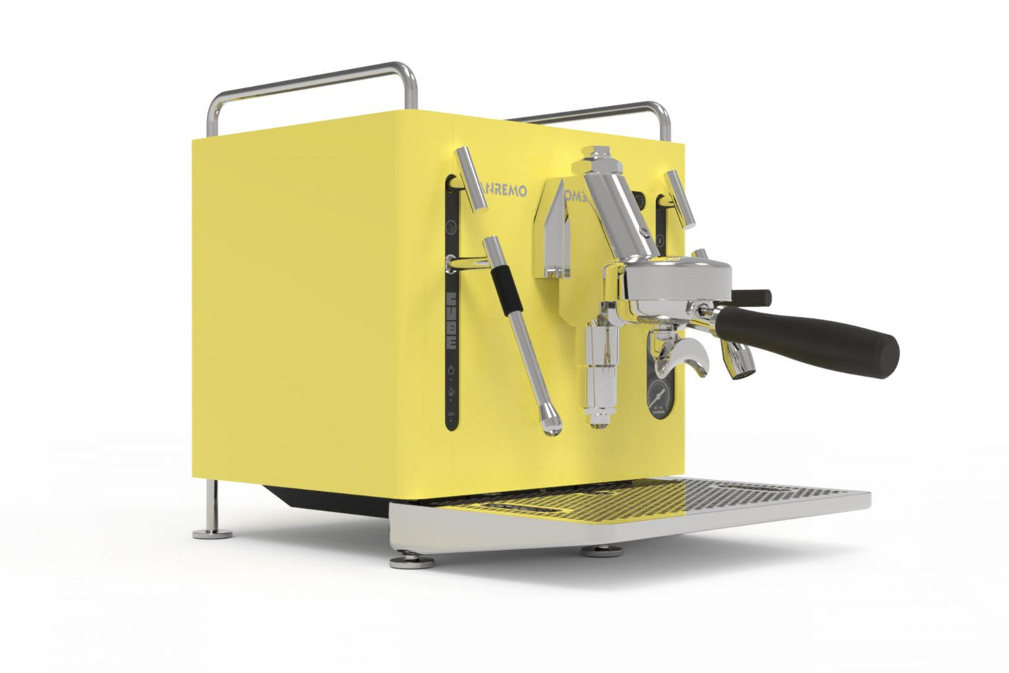 Sanremo CUBE espresso machine for home baristas in yellow